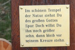 Das Wegkreuz an der Tausendmeter Bank